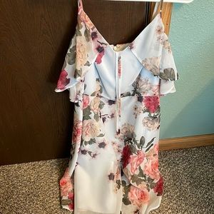 CECE off the shoulder floral dress